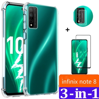 เคสโทรศัพท์มือถือกระจกนิรภัยใส ป้องกันกล้อง สําหรับ Infinix note 8 note 30 4G note 30 pro 4G note 12 G96 note 12 2023 note 10 pro note 10 hot 11 play hot 10 play Smart 7