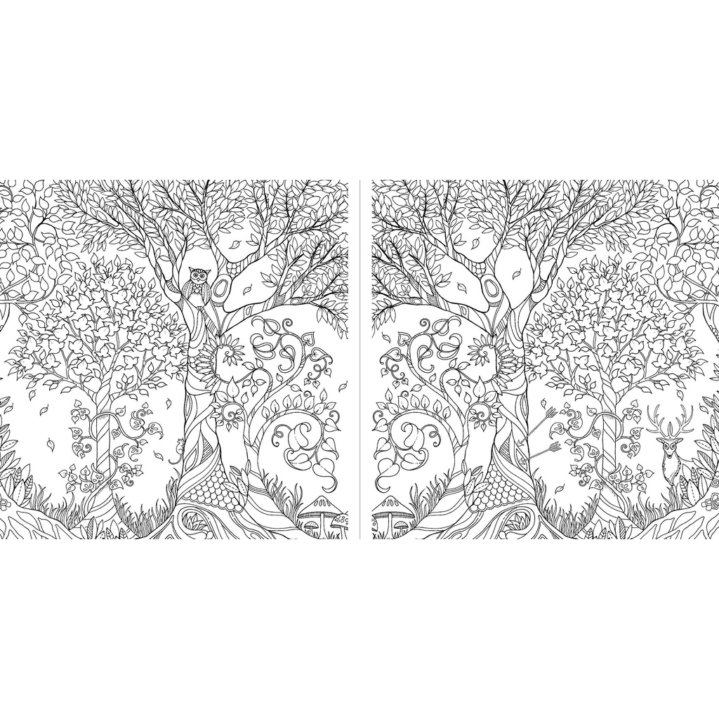 [Querida] สมุดระบายสี Miniature Enchanted Forest (CLR CSM) by Johanna ...