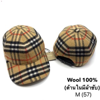 Burberry Cap WOOL100% ของแท้ 100% [ส่งฟรี]