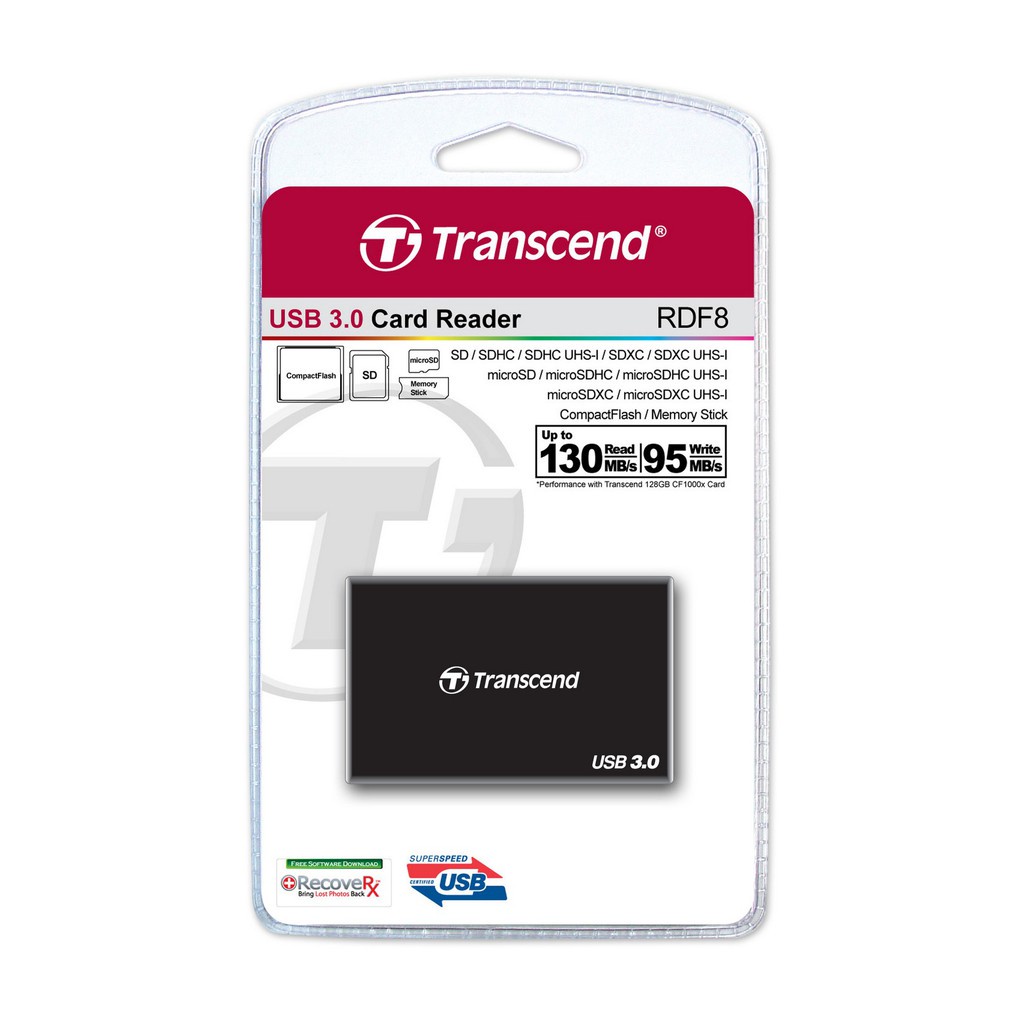 Transcend usb 3 0 super speed multi card reader ts rdf8w shopee