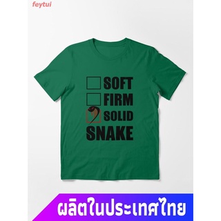 2022 งู ผ้าฝ้าย 100% snake งูประจำราศี สไตล์พิเศษ  Soft Firm Solid Snake Essential T-Shirt  คอกลม แฟชั่น แขนสั้น แฟชั่น