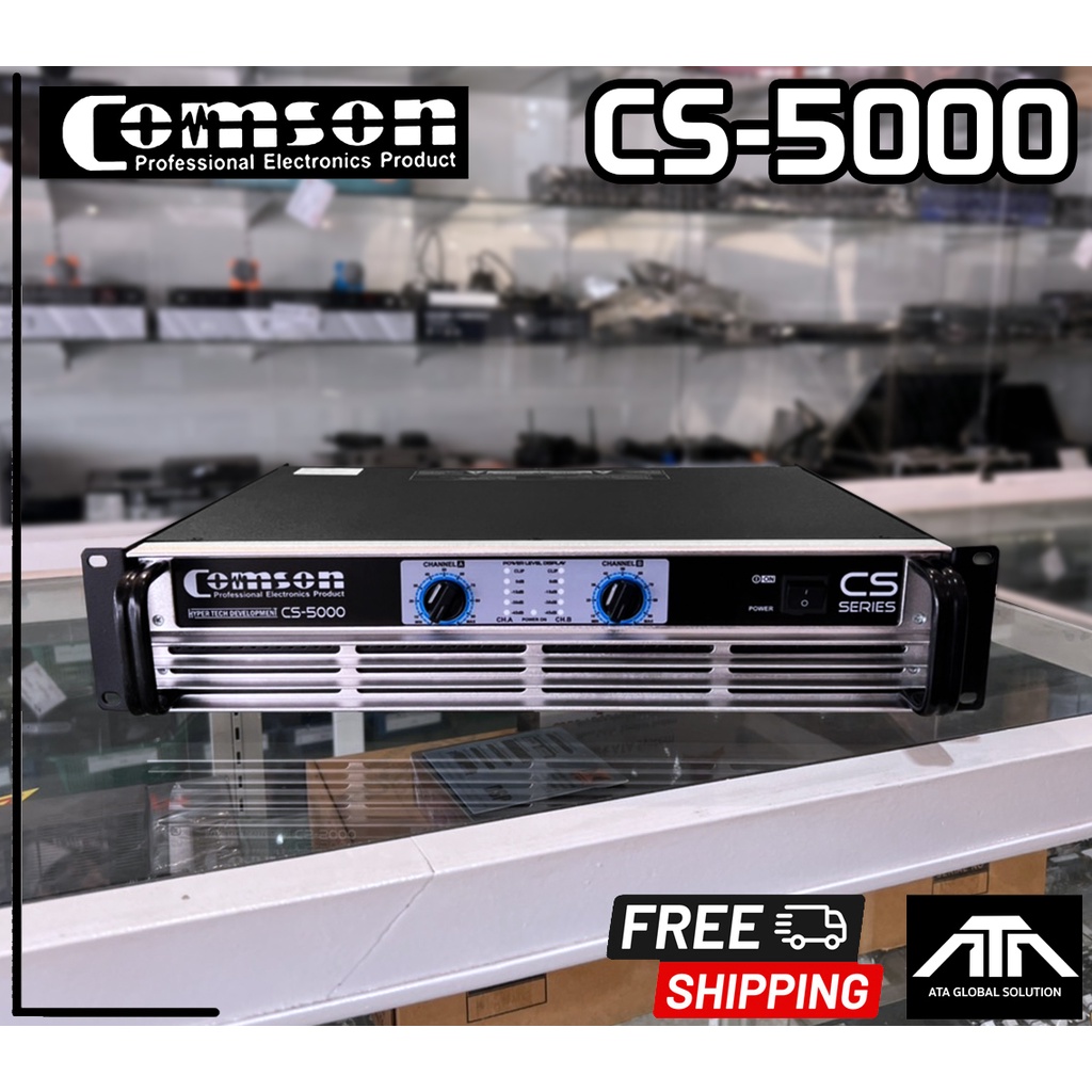 comson-cs-5000-เพาเวอร์แอมป์-cs5000-power-amp-แบบหม้อแปลง-รุ่นใหม่-มีครอสโอเวอร์ในตัว-420wx2-8ohm