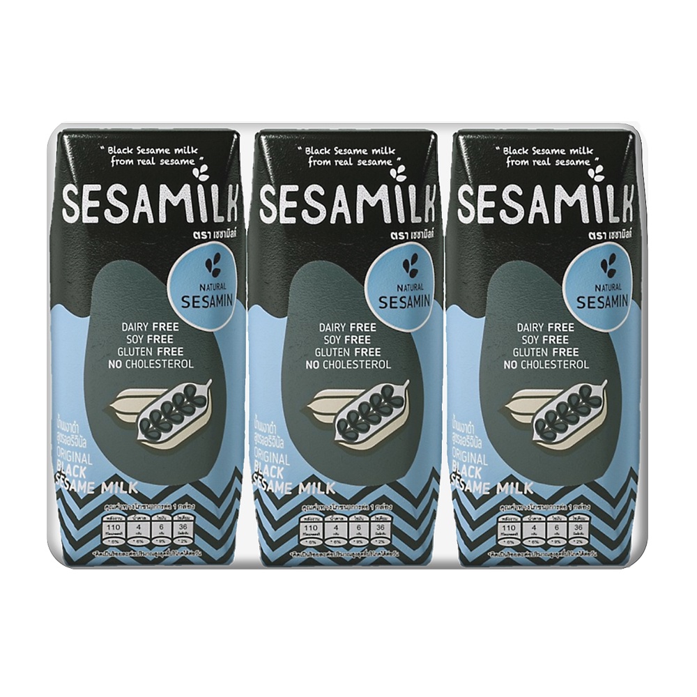 ภาพสินค้าSesamilk Original Sesame Milk 200 ml. (Pack3) : เลือกรสได้ จากร้าน supermarket บน Shopee ภาพที่ 2