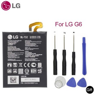 LG Original เปลี่ยนแบตเตอรี่ BL-T32 สำหรับ LG G6 G600L G600S G600K G600V H871 H872 H873 LS993 US997 VS988 3230mAh