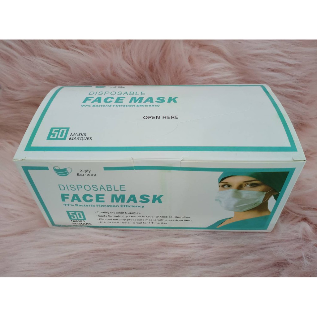 แมส-หน้ากากอนามัย-face-mask-99-bacteria-filtration-efficiency-disposable-แบบหนา-3-ply-ear-loop-ผ่านมาตรฐาน-ปลอดภัย