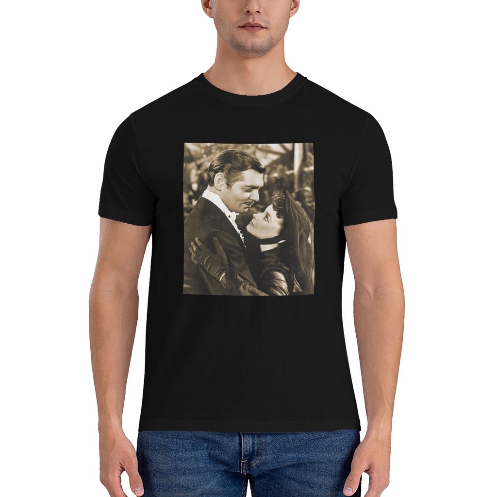 เสื้อยืดลําลอง-พิมพ์ลาย-gone-with-the-wind-rhett-butler-and-scarlett-ohara-สําหรับผู้ชาย