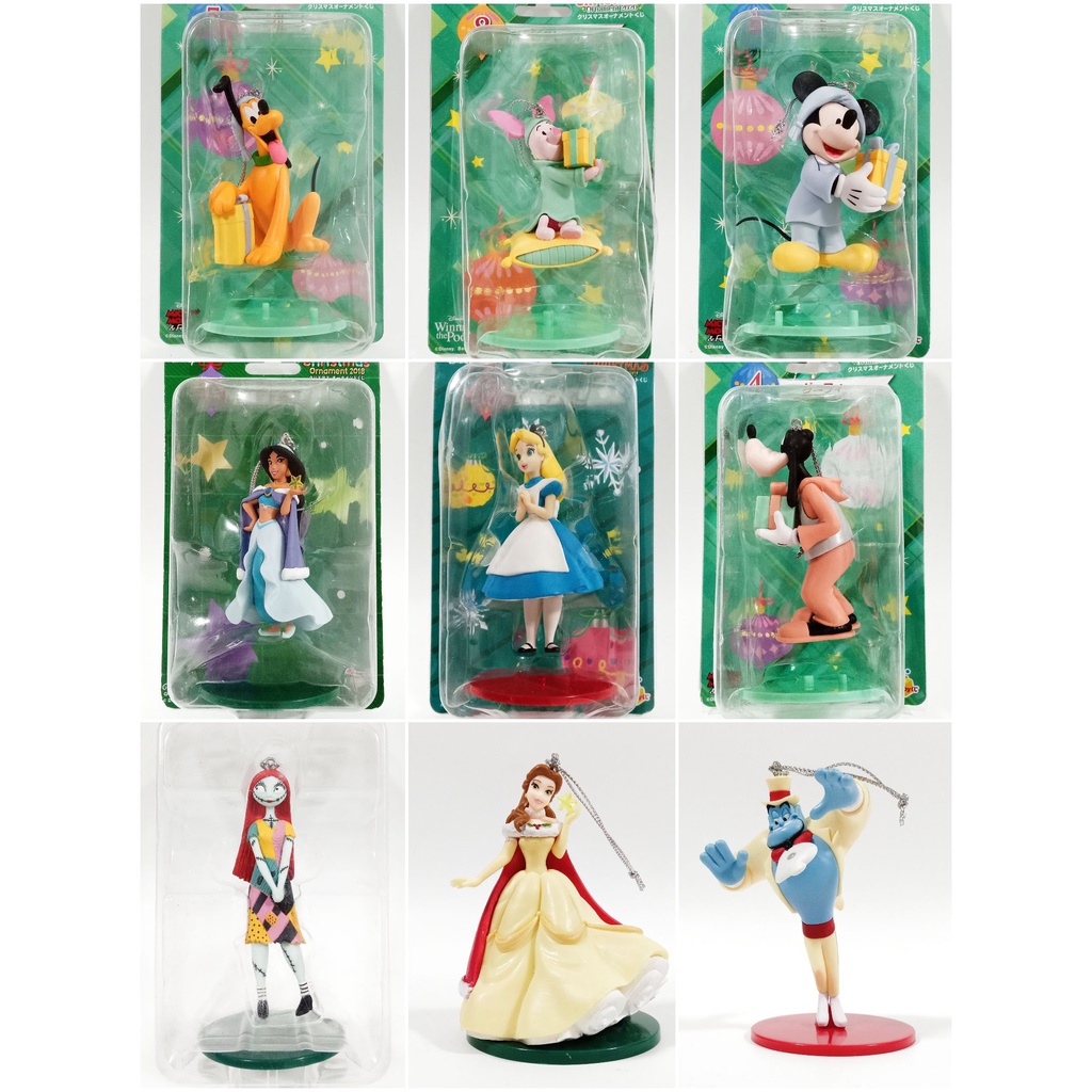 disney-christmas-ornament-2018-2020-ของแท้จากญี่ปุ่น-mickey-mouse-pluto-alice-piglet-goofy-sally-jinny-jasmine-belle