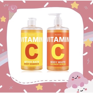 น้ำตบผิว SCENTIO VITAMIN C AFTER BATH BODY ESSENCE &amp; AFTER BATH BODY ESSENCE 450 มล.