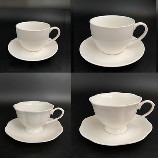 แก้วกาแฟเซรามิก ชุดแก้วกาแฟพร้อมจานรองเซรามิก ชุดชาเซรามิก แก้วชาเซรามิก แก้วชาพร้อมจานรอง ขนาด 2.5/3/5/5.5oz 75-162ml