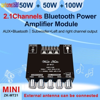 🚚 ส่งจากกรุงเทพ🚚แอมป์ขยายเสียงZK-MT21 2.1ช่องบลูทูธ5.0เครื่องขยายเสียง Board เครื่องขยายเสียงสเตอริโอบอร์ดแอมป์เบส