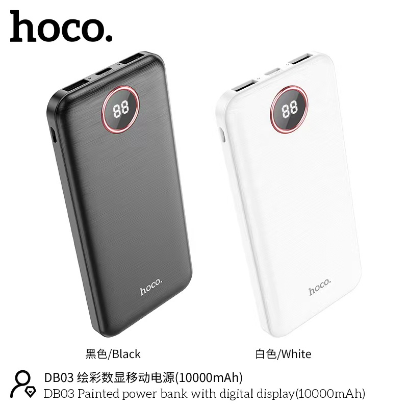 hoco-db03-แบตสำรอง10000mah-3-input-พร้อมled-รุ่นใหม่-ล่าสุด-ของแท้100-พร้อมส่ง