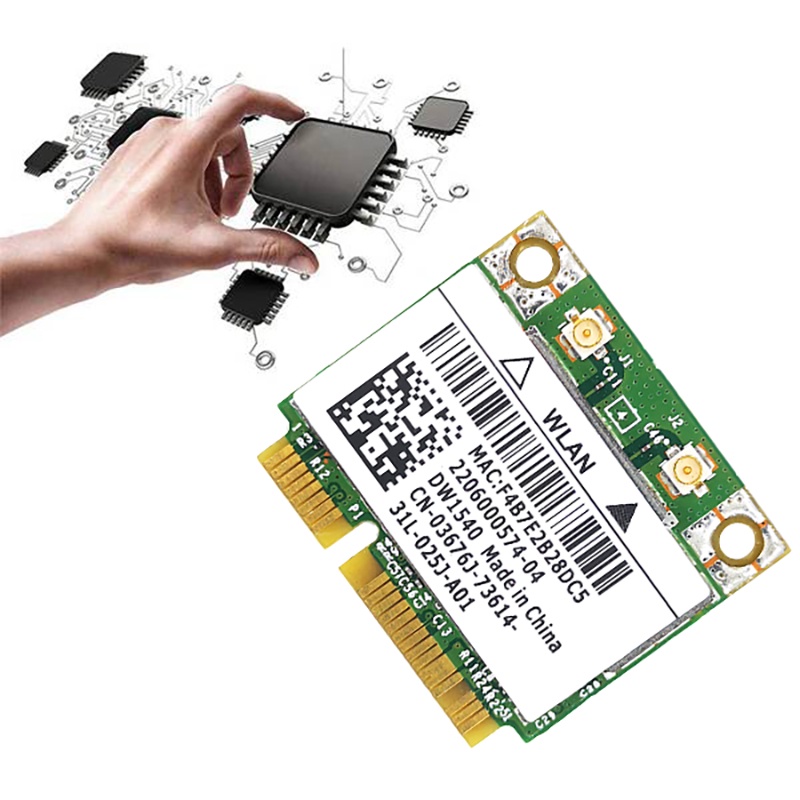 สําหรับ-broadcom-bcm943228-การ์ดเครือข่ายไร้สายในตัว-dw1540-2-4g-5g-dual-frequency-mini-pcie-300mbps-802-11a-b-g-n