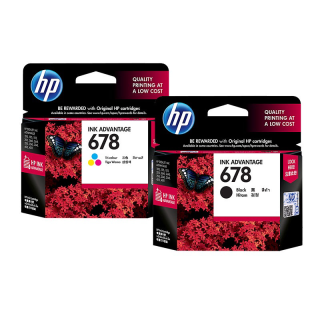 ตลับหมึกปริ้นเตอร์ HP 678 Original Ink Advantage Cartridge (หมึก 3 สี Tri-color/ หมึกสีดำ Black) ตลับหมึก HP แท้ HP Deskjet: 2645 / 4645 / 1515 / 2515 / 2545 / 3545 / 4515