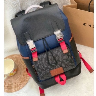 COACH TRACK BACKPACK IN COLORBLOCK SIGNATURE