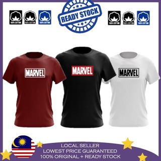 เสื้อยืดผ้าฝ้าย 100% พิมพ์ลาย MARVEL FONT TSHIRT / UNISEX