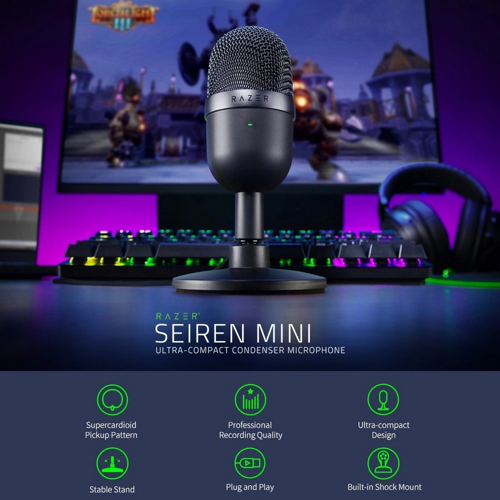 ร้านค้าในพื้นที่-razer-seiren-mini-ไมโครโฟน-usb-mic-ขนาดมินิ-ไมค์ตั้งโต๊ะ-ไมค์คอมพิวเตอร์-ไมค์เล่นเกม-ไมค์อัดเสียง