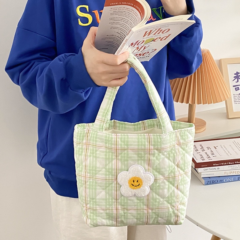 ทักแชทสอบถามสต๊อคก่อนกดสั่งซื้อ-remi-flower-shopping-bag-กระเป๋าสะพายไปช็อปปิ้ง-ไปคาเฟ่