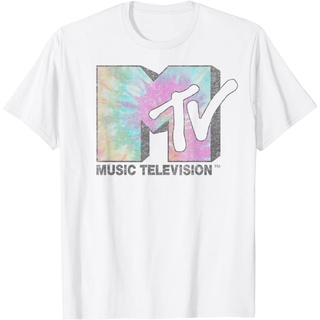 เสื้อยืด พิมพ์ลายโลโก้ Mtv Music Television สีมัดย้อม สําหรับผู้ใหญ่สามารถปรับแต่งได้