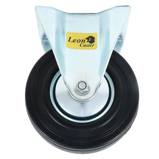 ลูกล้อ LEON 5 นิ้ว ลูกล้อ อะไหล่เฟอร์นิเจอร์ เฟอร์นิเจอร์และของแต่งบ้าน RUBBER CASTER LEON PLATE FIX 5"