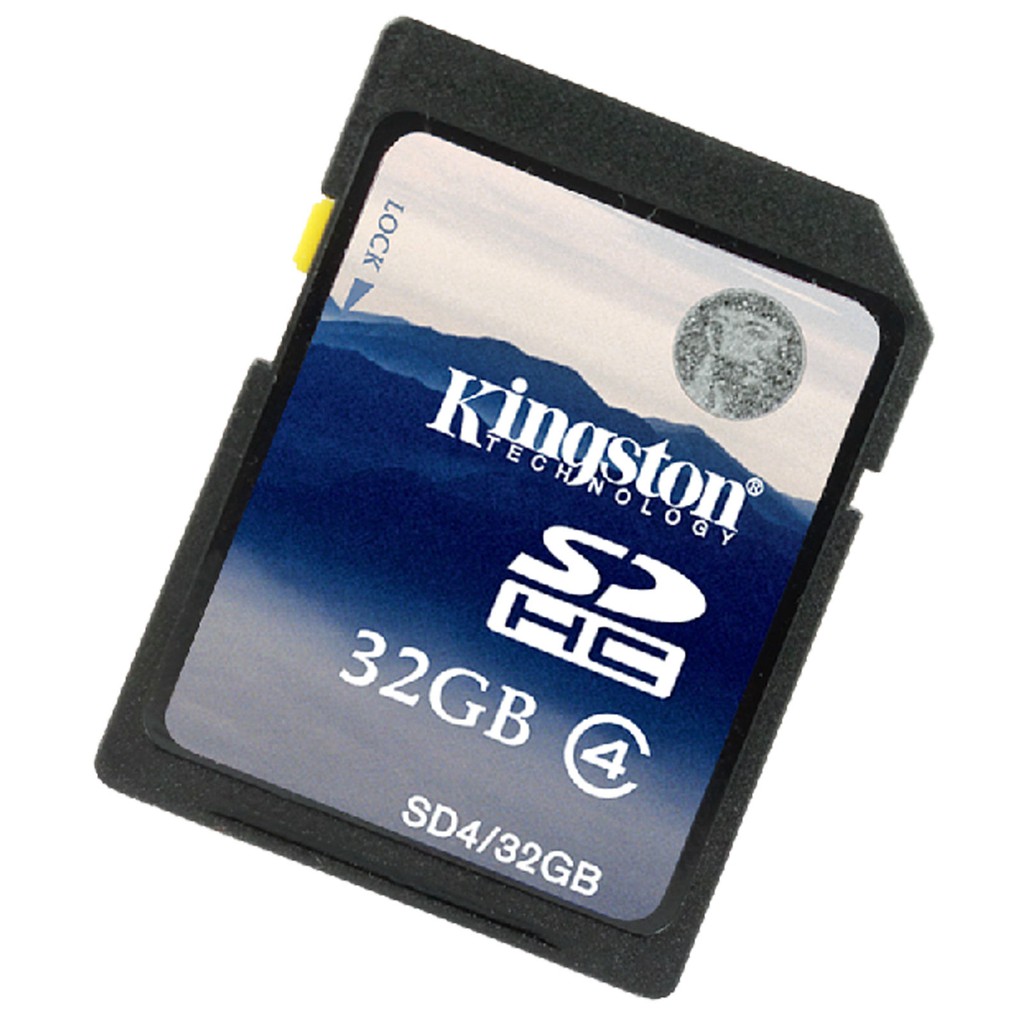 การ์ดหน่วยความจํา Kingston 32GB SDHC SD C4 SD Class 4 สําหรับกล้องและ ...