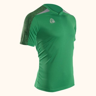 EGO SPORT EG5122 เสื้อฟุตบอลคอวีแขนสั้น สีเขียวไมโล