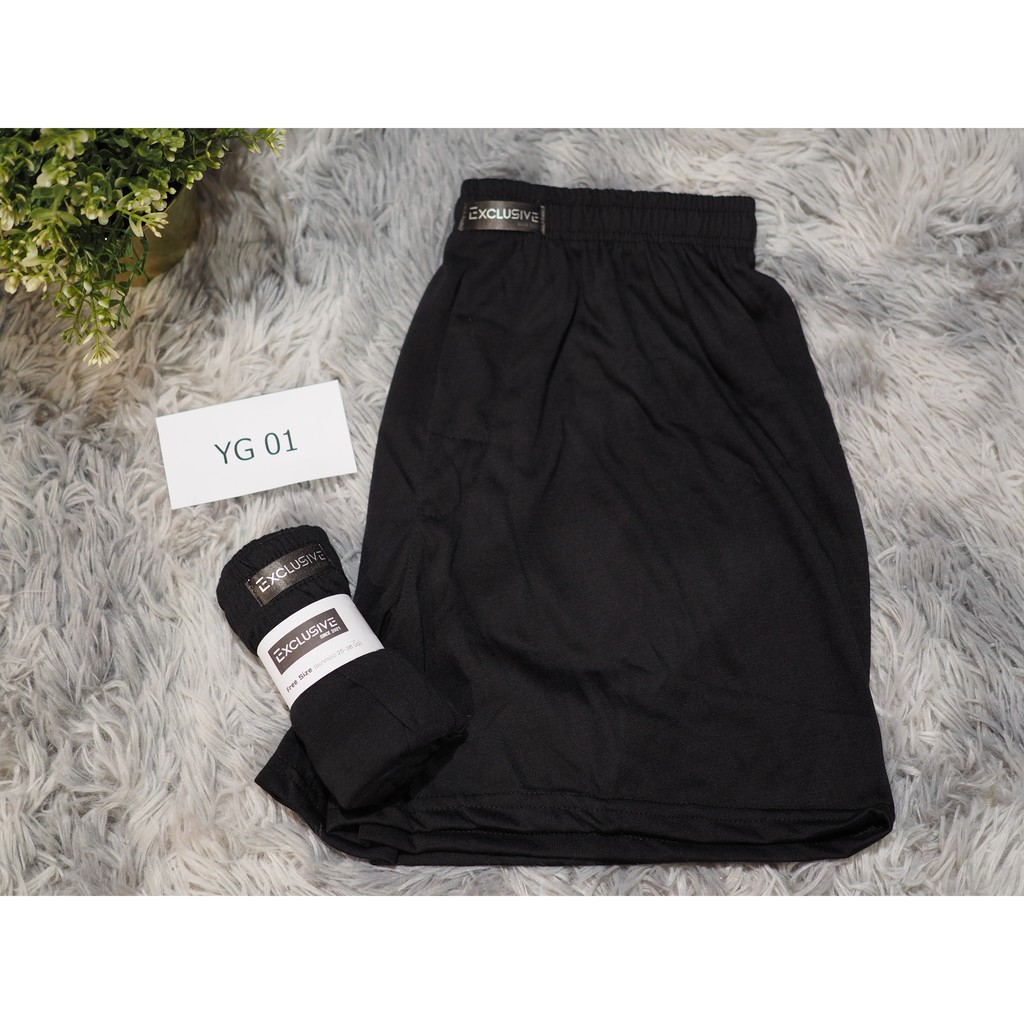 boxer-exclusive-บ็อกเซอร์-ผ้ายืด-นิ่ม-นุ่ม-เบาสบายมากๆ-สีพื้น-เซ็ต-6-ตัว-ส่งฟรี-ไซส์-f-เอว-25-36