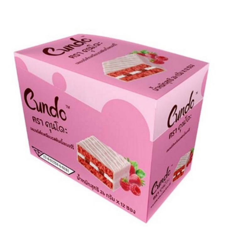 Cundo คุนโดะ เลเยอร์เค้กสอดไส้ช็อกโกแลต สตอเบอรี่ นม ขนาด 12 ชื้น ...