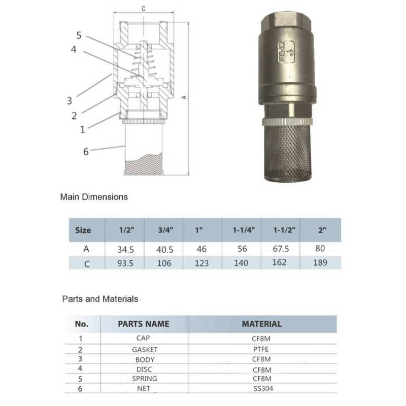 foot-valve-1-2-2-stainless316-ฟุตวาล์ว-สแตนเลส-แบบเกลียว-1-2-2