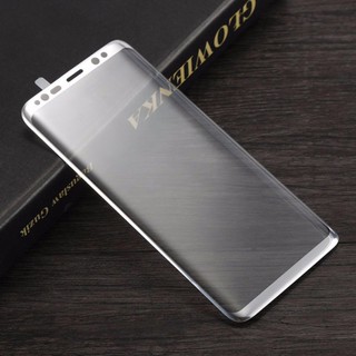BestSeller กระจกนิรภัยใสเต็มจอ ขอบสีไทเทเนียม Samsung Galaxy S8 :Silver