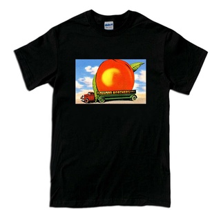 เสื้อยืดผ้าฝ้ายCOTTON ใหม่ เสื้อยืด พิมพ์ลาย The Allman Brothers Band Eat A Peach สีดํา และสีขาว ไซซ์ S - 2Xl #4ukyS-5XL