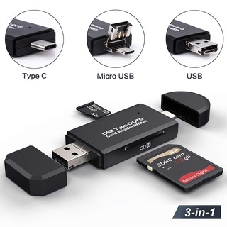 SD Card Reader USB 2.0 OTG Micro USB Type C Card Reader Lector SD Card ReaderสำหรับMicro SD TF USB Type-C OTG Cardreader