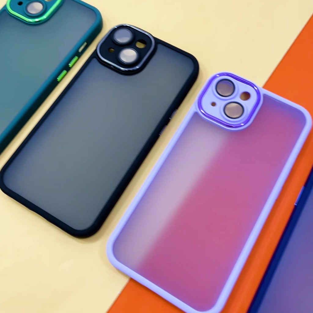 เคส-samsung-a12-a13-a02s-a03s-a52-a22-5g-a03-a53-เคสขอบสีหลังขุ่นกันเลนส์กล้อง-ขอบสี-เลนส์เงา
