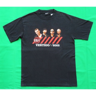 เสื้อยืดโอเวอร์ไซส์U2 เสื้อยืดลําลอง แขนสั้น พิมพ์ลาย Vertigo Tour Concert Usa City Listed Pop Rock Band สไตล์วินเทจ 200