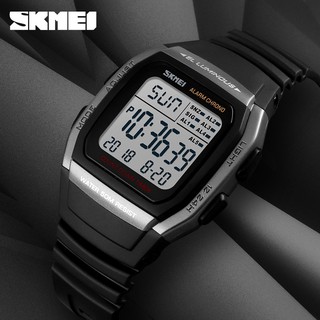 Skmei 1278 นาฬิกาข้อมือดิจิทัล โครโนกราฟ อิเล็กทรอนิกส์ พลาสติก ทรงสี่เหลี่ยม กันน้ํา แฟชั่น สําหรับผู้ชาย