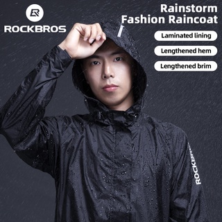 Rockbros ชุดเสื้อกันฝน กันน้ํา กันลม สะท้อนแสง คุณภาพสูง สําหรับขี่จักรยานเสือภูเขา ทุกเพศ