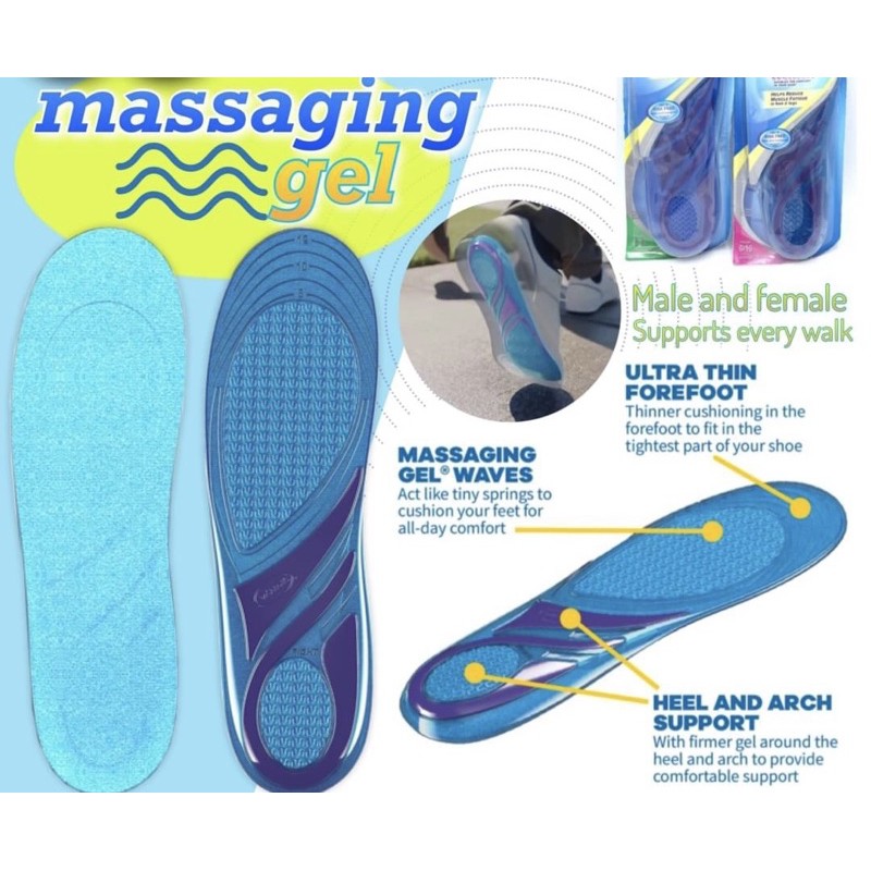พื้นรองเท้าสุขภาพเนื้อเจล-massaging-gel
