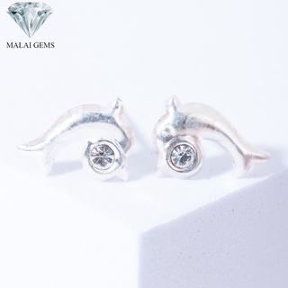 ภาพหน้าปกสินค้าMalai Gems ต่างหูเพชร เงินแท้ Silver 925 รุ่นMinimal โลมาประดับเพชร  ต่างหูเงินแท้ ที่เกี่ยวข้อง