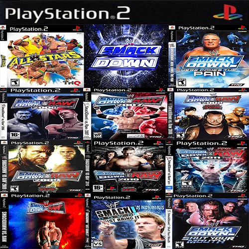 แผ่นเกมส์-ps2-wwe-smackdown-มีให้เลือกหลายภาค