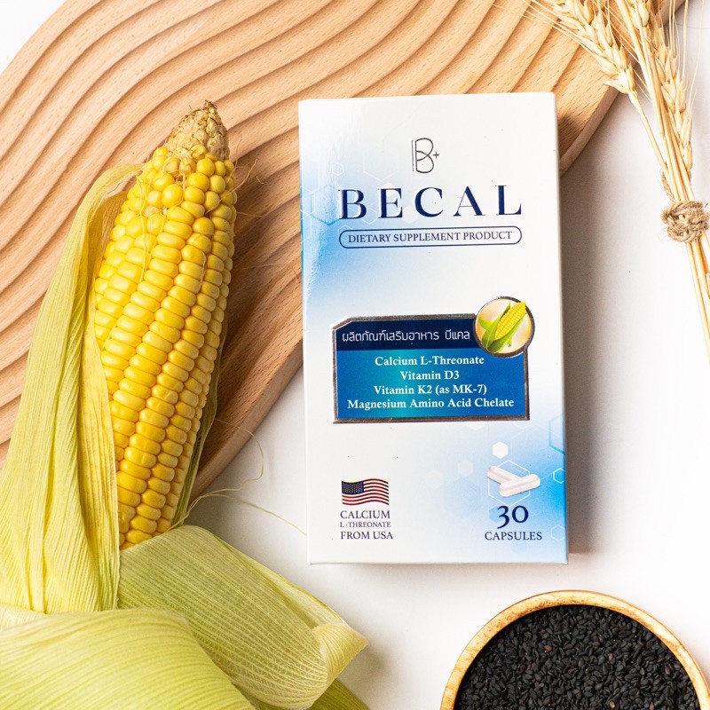 becal แคลเซียมบำรุงกระดูก และฟัน บีแคล BECAL + วิตามินดี3 วิตามินเค2 ...