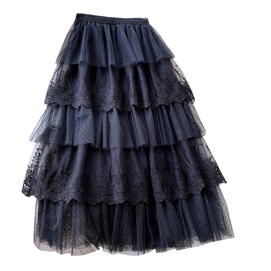 soft-wind-lace-cake-skirt-fairy-skirt-sweet-flower-embroidery-skirt