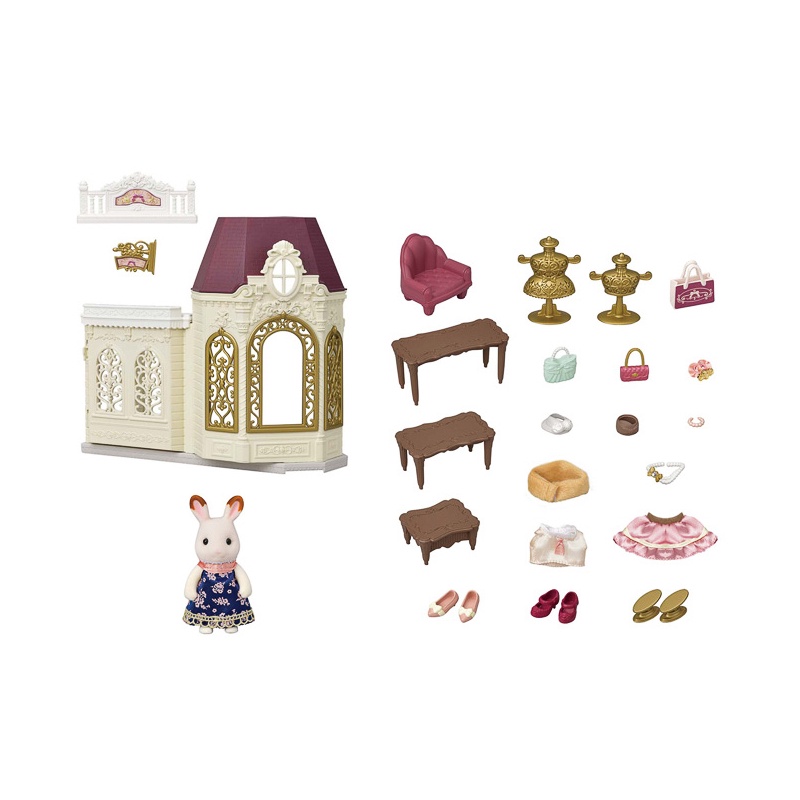 sylvanian-fashion-boutique-รุ่น-town-series-มือ1-ร้านแฟชั่นบูติก-พร้อมตุ๊กตากระต่ายช็อกโกแลต-ซิลวาเนียน