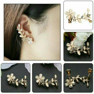 พร้อมส่งจ้า ❤ ต่างหูหนีบ erring  ใบไม้น่ารักๆ ไม่ต้องเจาะ สำหรับใส่ข้างเดียว