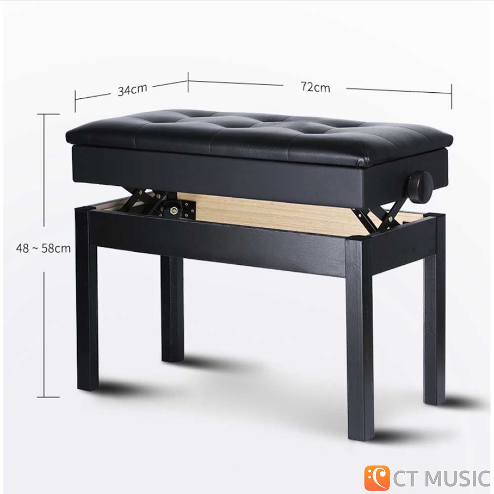 infinity-premium-piano-bench-เก้าอี้เปียโน-ปรับระดับได้