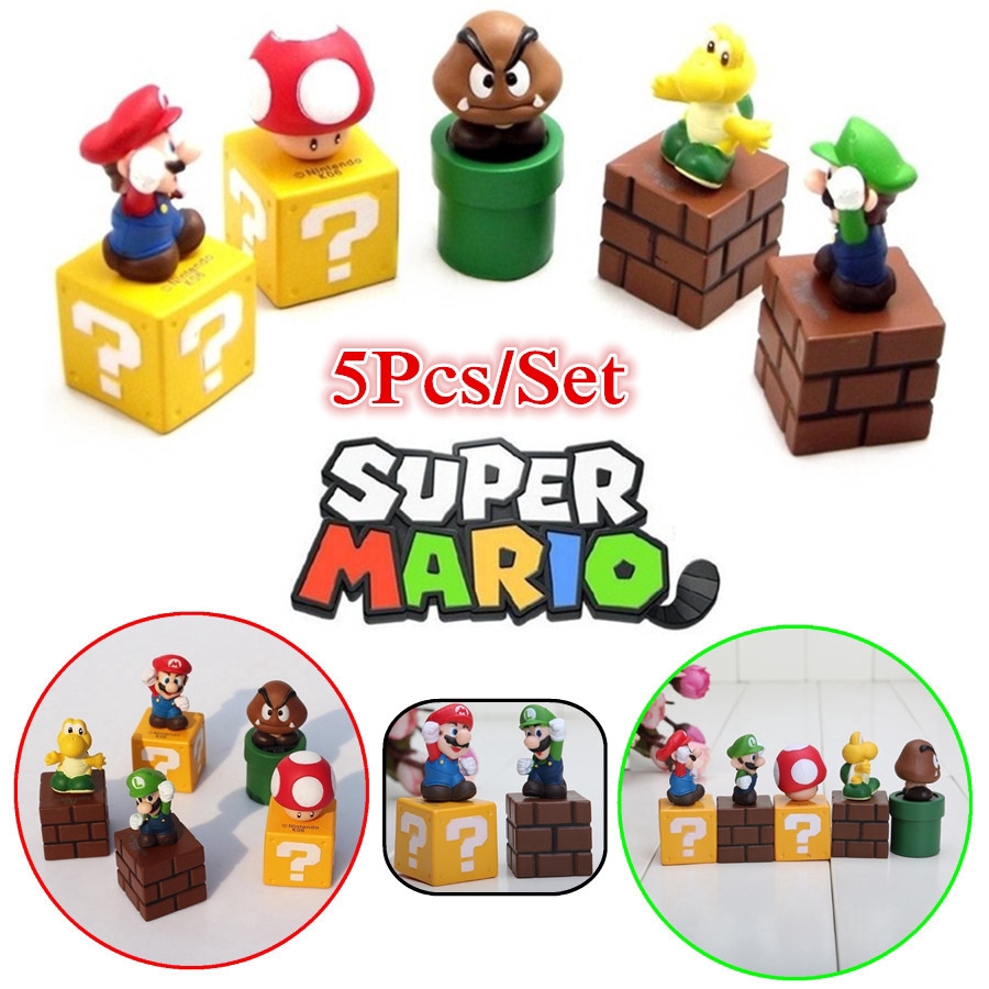 ของเล่นฟิกเกอร์-super-mario-bros-สําหรับตกแต่งเค้ก-5-12-ชิ้น-ต่อชุด