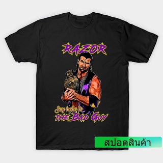 เสื้อยืดลําลอง ผ้าฝ้าย 100% แขนสั้น พิมพ์ลายกราฟฟิค Wrling Razor Ram ใส่สบาย 2022