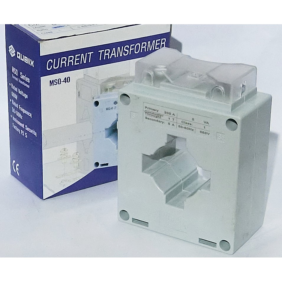CURRENT TRANSFORMERยี่ห้อQUBIX รุ่นMSQ40 200/5A Shopee Thailand