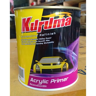 สีรองพื้นแห้งเร็วคูลูม่าร์ สีรองพื้นคูลูม่าร์ สีพ่นรองพื้นอะคริลิค TOA KURUMA (เนื้อสีเทา) (ขนาด 1 ลิตร) สีรองพื้นรถยนต์