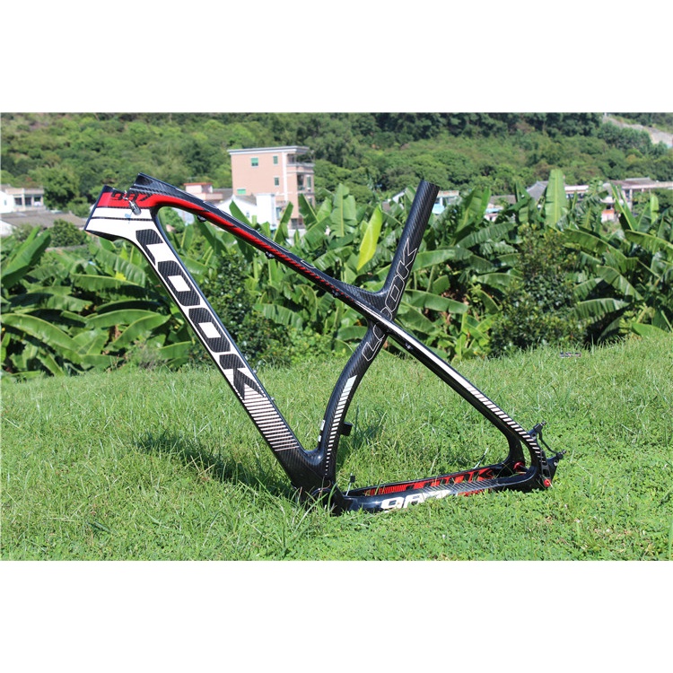 2022 full carbon fiber look 989 MTB bike frame in size S M L 29er with estem Epost for