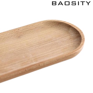 [BAOSITY*] Natural Wooden Plate Serving Tray Drink Wood Dishes Home Restaurants Office