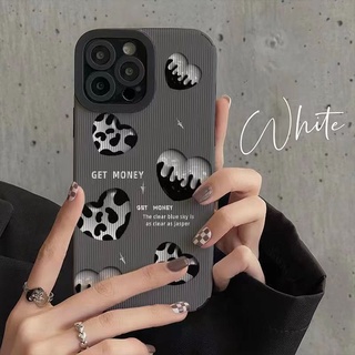 เคสโทรศัพท์มือถือหนังแกะ แบบนิ่ม ลายหัวใจ สําหรับ iphone 14 promax 14 plus 6 7 8plus X 11 12 13 15promax